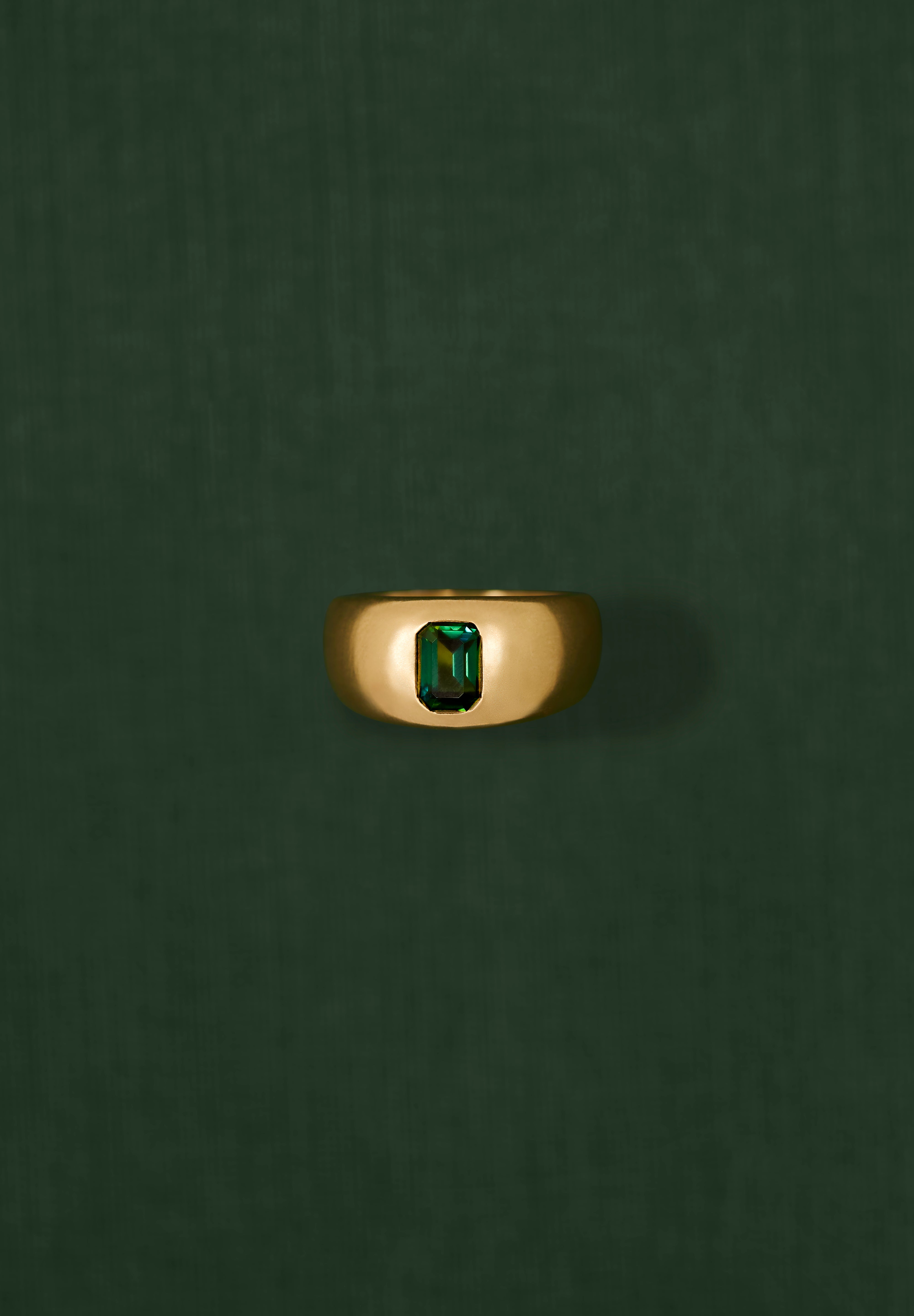 18K gold Eden ring — Green sapphire unheated  — handcrafted gold ring — artisan jewelry Sri Lanka inspired — Sun Rae