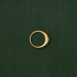 18K gold Eden ring side view— Green sapphire unheated  — handcrafted gold ring — artisan jewelry Sri Lanka inspired — Sun Rae