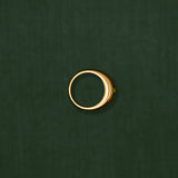 18K gold Eden ring side view— Green sapphire unheated  — handcrafted gold ring — artisan jewelry Sri Lanka inspired — Sun Rae