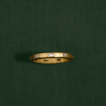 18K gold eternity ring — White Sapphire handcrafted gold ring — artisan fine jewelry Sri Lanka inspired — Sun Rae