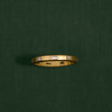 18K gold eternity ring — White Sapphire handcrafted gold ring — artisan fine jewelry Sri Lanka inspired — Sun Rae
