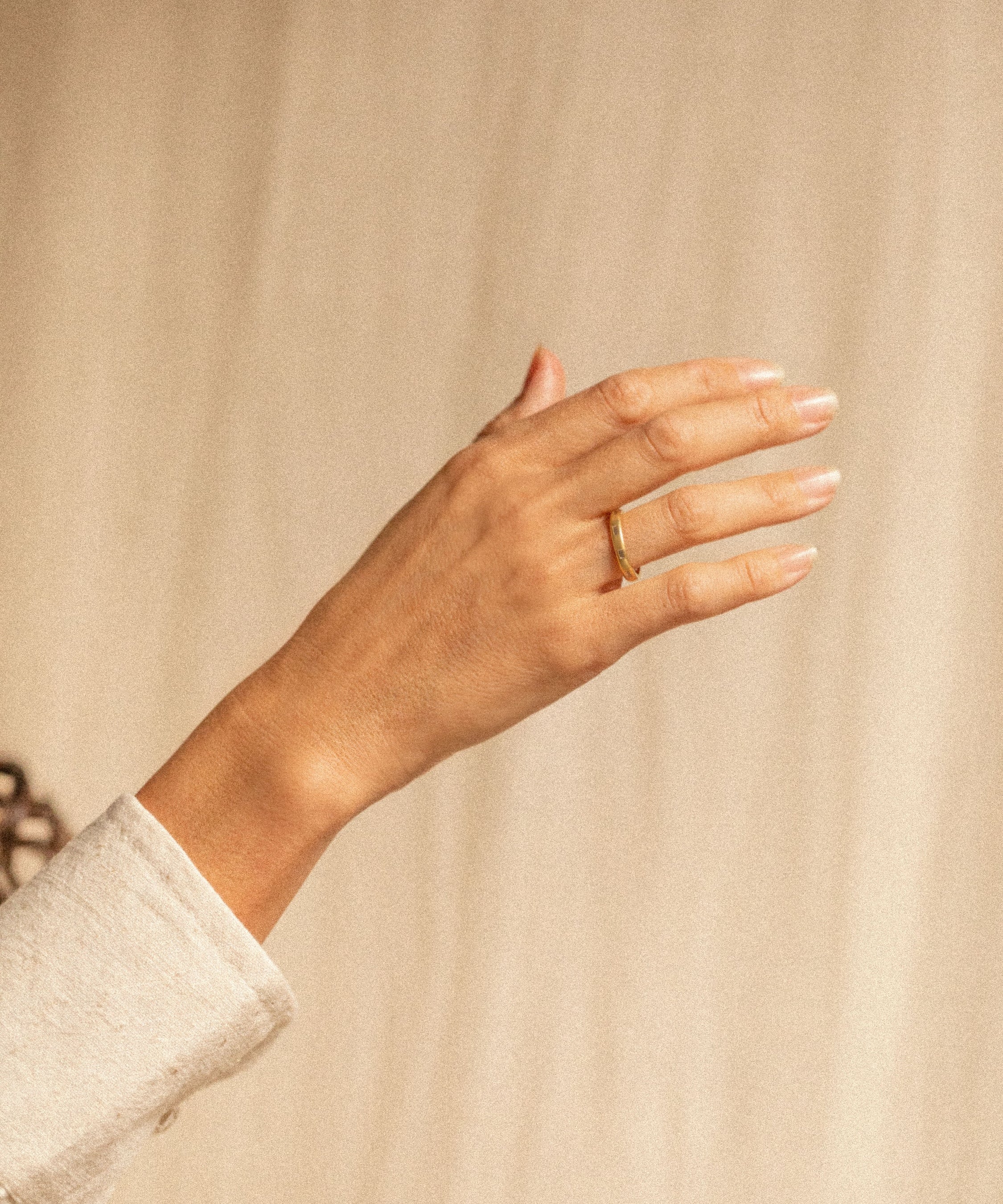 18K gold eternity ring — White Sapphire handcrafted gold ring — artisan fine jewelry Sri Lanka inspired — Sun Rae