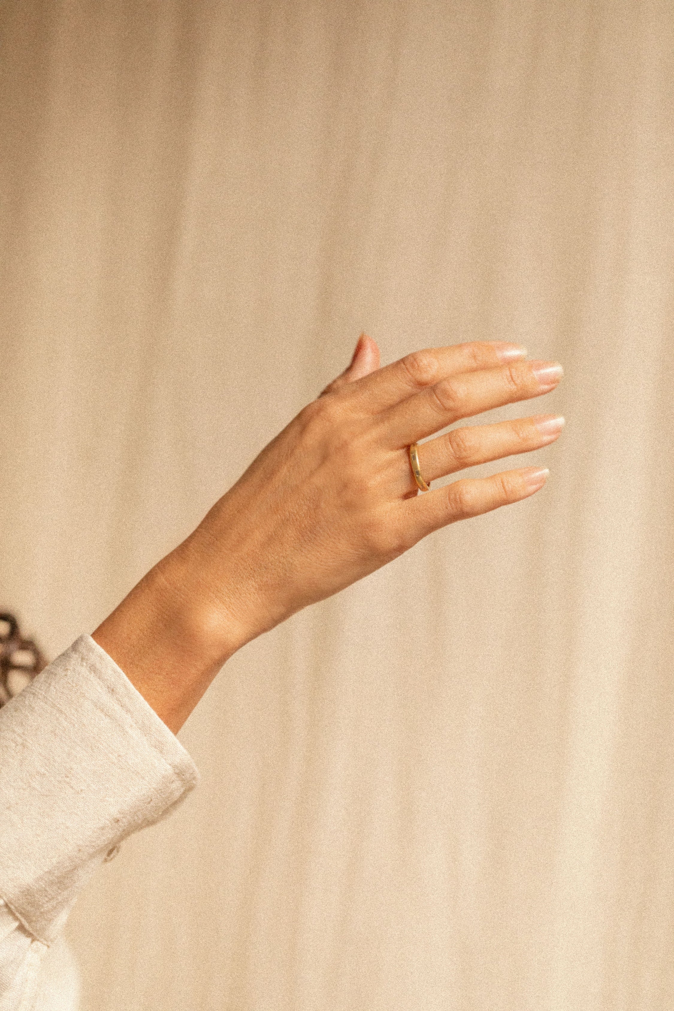 18K gold eternity ring — White Sapphire handcrafted gold ring — artisan fine jewelry Sri Lanka inspired — Sun Rae