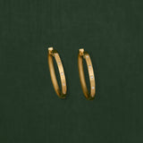 18K gold Eternity Hoops — minimalist fine earrings — White sapphires— Sun Rae
