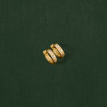 18K gold eternity huggie earrings — handcrafted gold huggies — artisan jewelry — Sun Rae