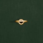 18K gold halo ring with diamonds and blue sapphire— handcrafted diamond halo ring — artisan fine jewelry — Sun Rae