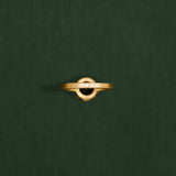 18K gold halo ring with diamonds and blue sapphire— handcrafted diamond halo ring — artisan fine jewelry — Sun Rae
