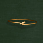 18K gold infinity bangle — handcrafted gold bracelet — artisan jewelry Sri Lanka inspired — Sun Rae