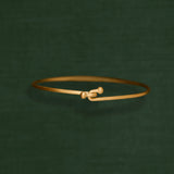 18K gold infinity bangle — handcrafted gold bracelet — artisan jewelry Sri Lanka inspired — Sun Rae