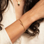 18K gold infinity bangle — handcrafted gold bracelet — artisan jewelry Sri Lanka inspired — Sun Rae