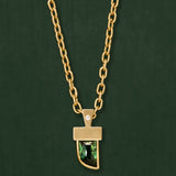 18K gold Leo Pendant necklace — handcrafted gold pendant — artisan jewelry Sri Lanka inspired — Sun Rae