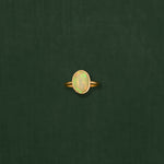 18K gold Luna ring — White Opal handcrafted gold ring inspired by the moon — artisan jewelry — Sun Rae