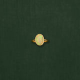 18K gold Luna ring — White Opal handcrafted gold ring inspired by the moon — artisan jewelry — Sun Rae