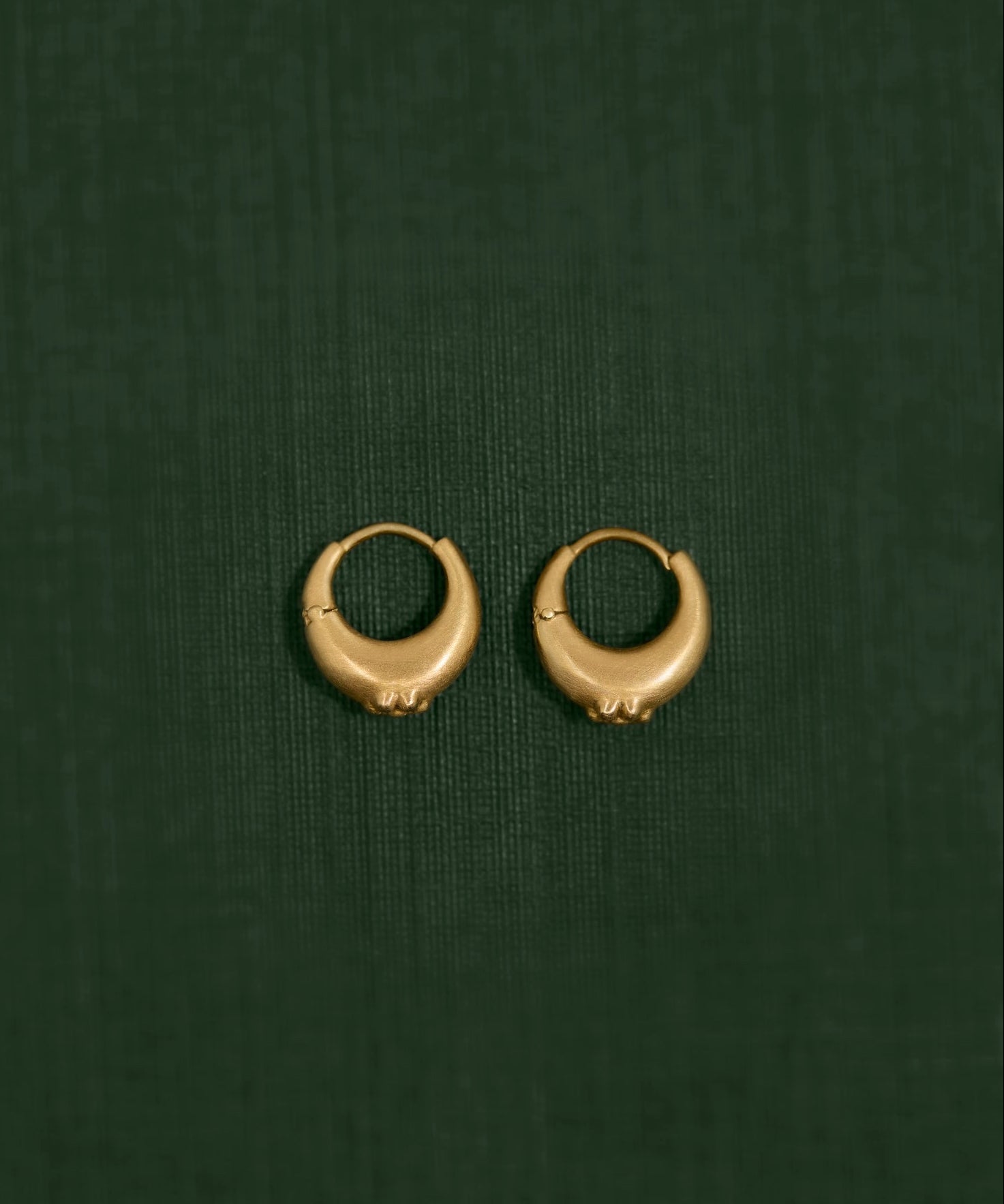 18K gold petal earrings — handcrafted floral gold earrings — artisan jewelry — Sun Rae