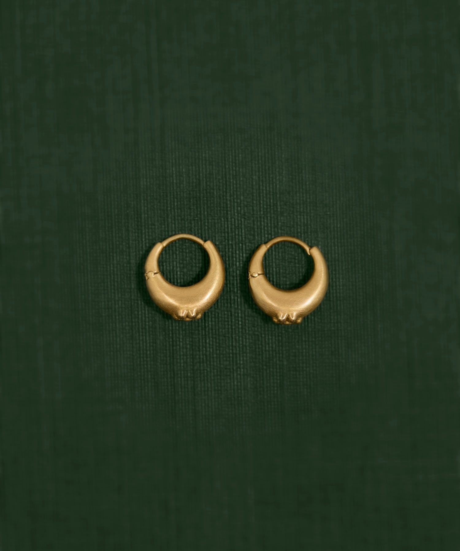 18K gold petal earrings — handcrafted floral gold earrings — artisan jewelry — Sun Rae