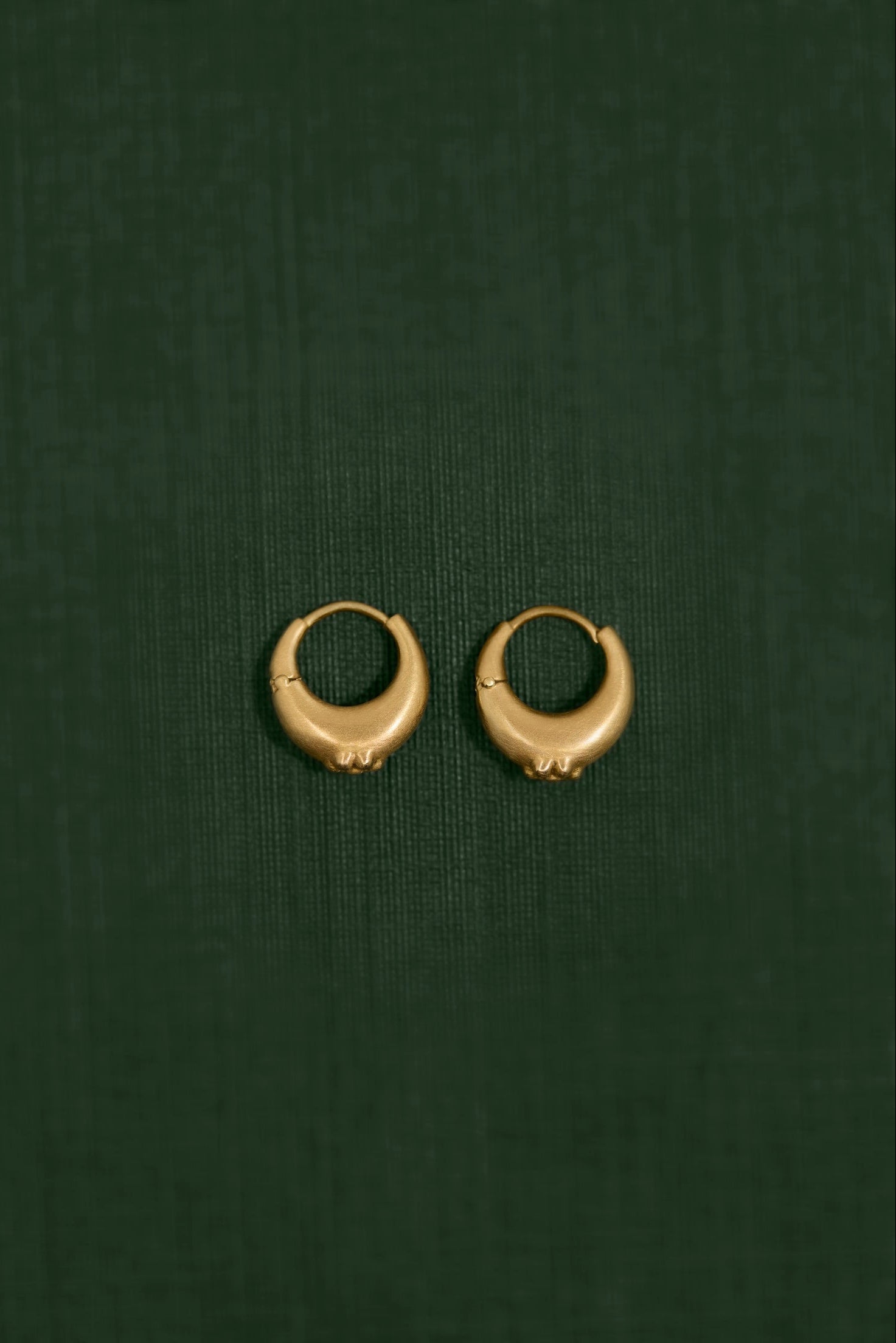 18K gold petal earrings — handcrafted floral gold earrings — artisan jewelry — Sun Rae