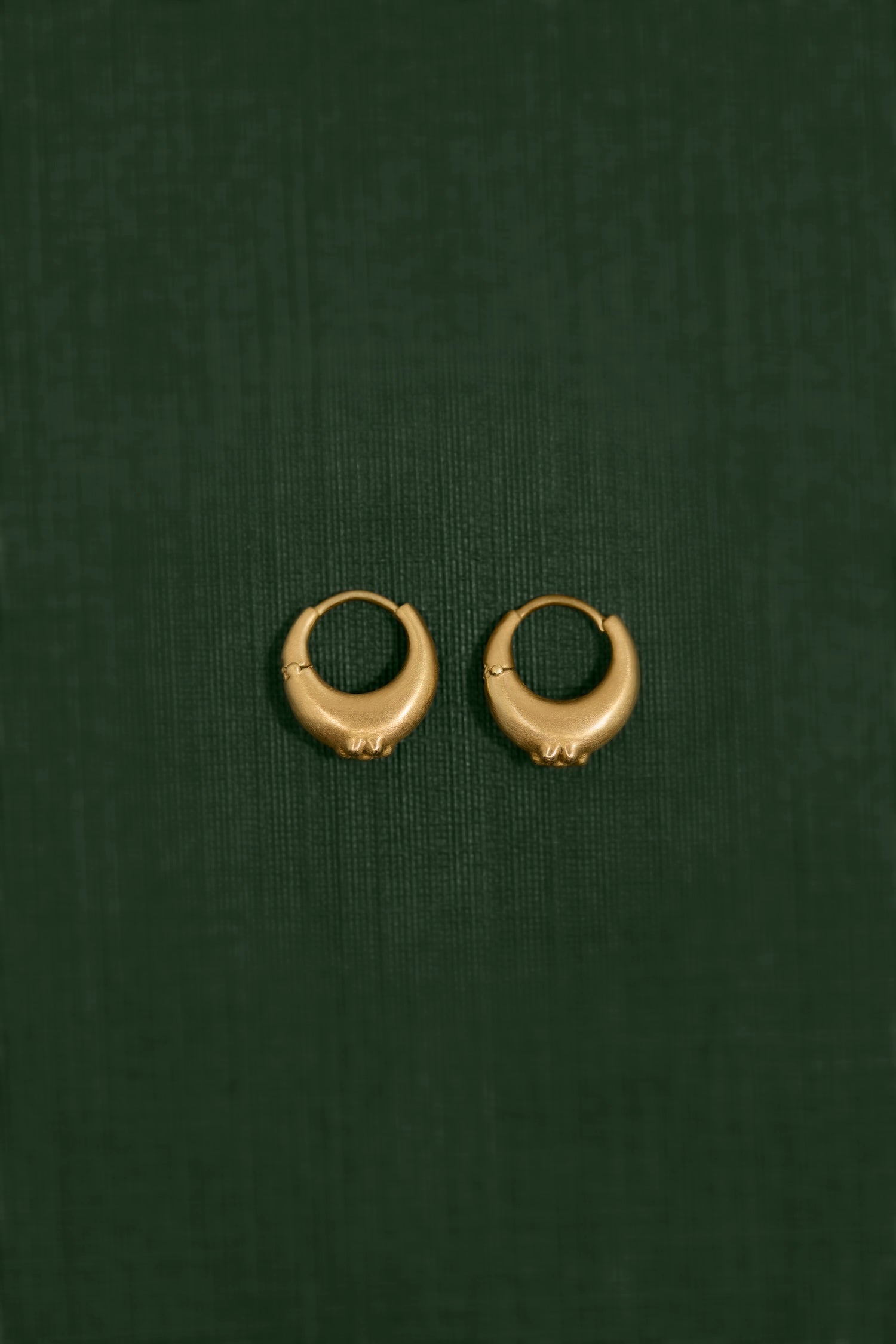 18K gold petal earrings — handcrafted floral gold earrings — artisan jewelry — Sun Rae