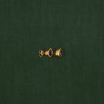 18K gold Saturn Blue Sapphire earrings — One of a kind —handcrafted sculptural gold earrings — artisan jewelry — Sun Rae