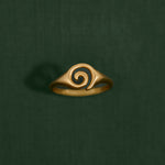 18K gold spiral ring — handcrafted sculptural gold ring — artisan jewelry Sri Lanka inspired — Sun Rae