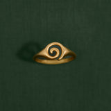 18K gold spiral ring — handcrafted sculptural gold ring — artisan jewelry Sri Lanka inspired — Sun Rae