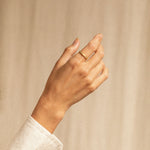 18K gold Stella Mixed ring with diamonds — handcrafted diamond ring — artisan fine jewelry — Sun Rae