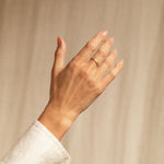 18K gold Stella ring with diamonds — handcrafted diamond ring — artisan fine jewelry — Sun Rae
