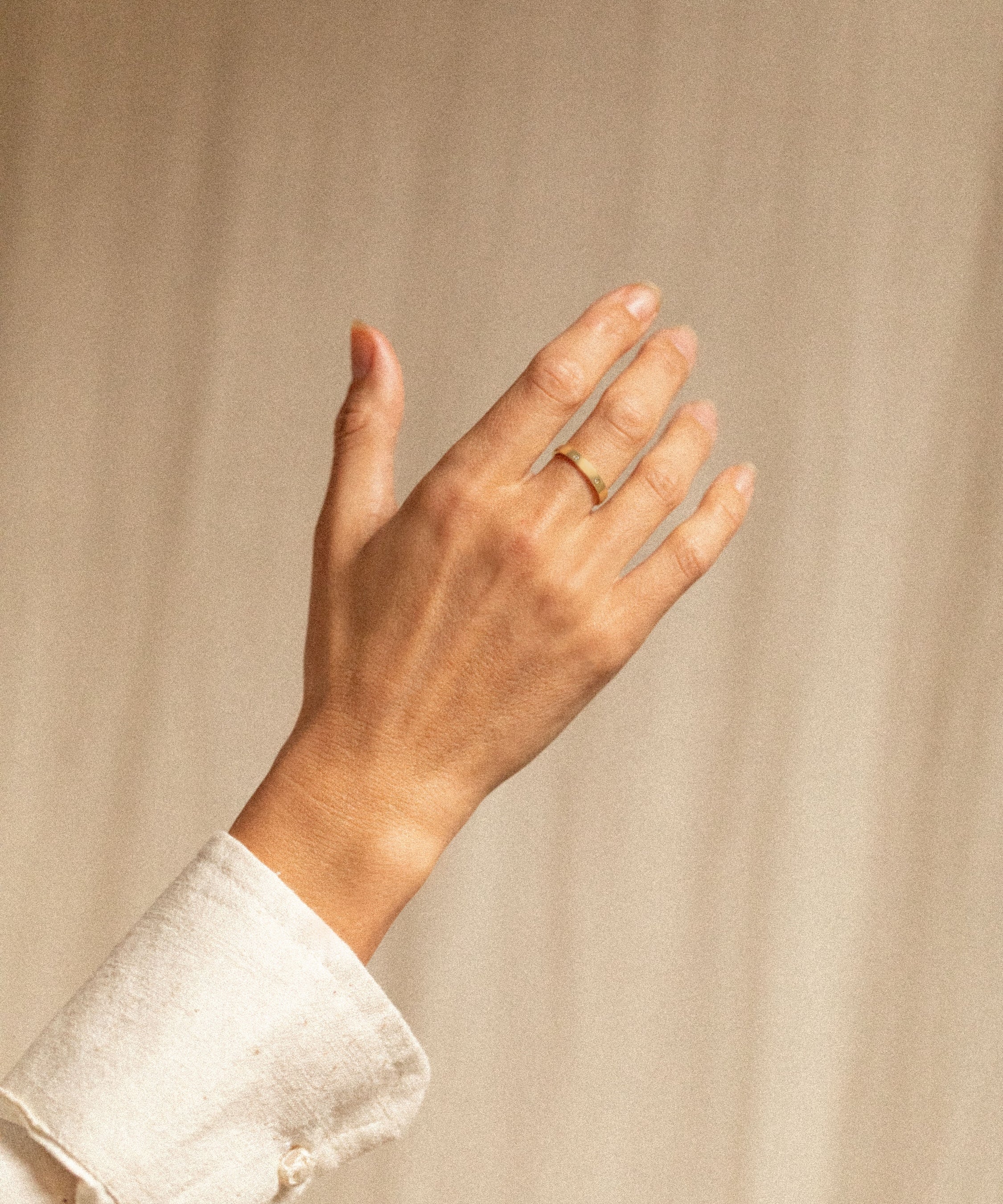 18K gold Stella ring with diamonds — handcrafted diamond ring — artisan fine jewelry — Sun Rae