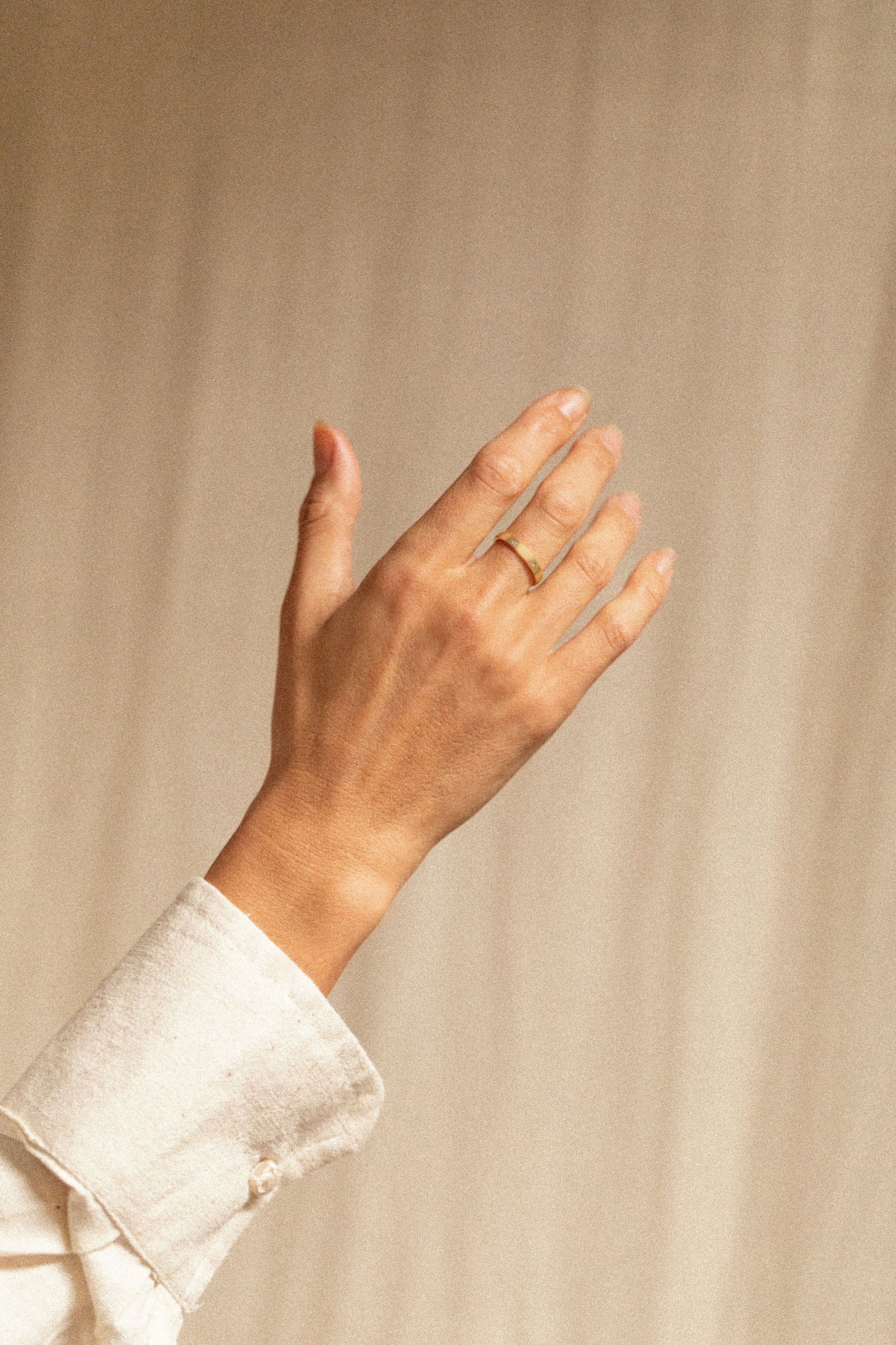 18K gold Stella ring with diamonds — handcrafted diamond ring — artisan fine jewelry — Sun Rae