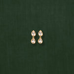 18K gold Sundrop Earrings with white sapphire — handcrafted gemstone drop earrings — Sun Rae