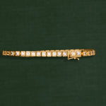 18K gold Sunlace bracelet — handcrafted white sapphire  gold bracelet white sapphire— artisan jewelry — Sun Rae