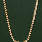 18K gold Sunlace necklace — handcrafted white sapphire gold necklace — artisan jewelry — Sun Rae