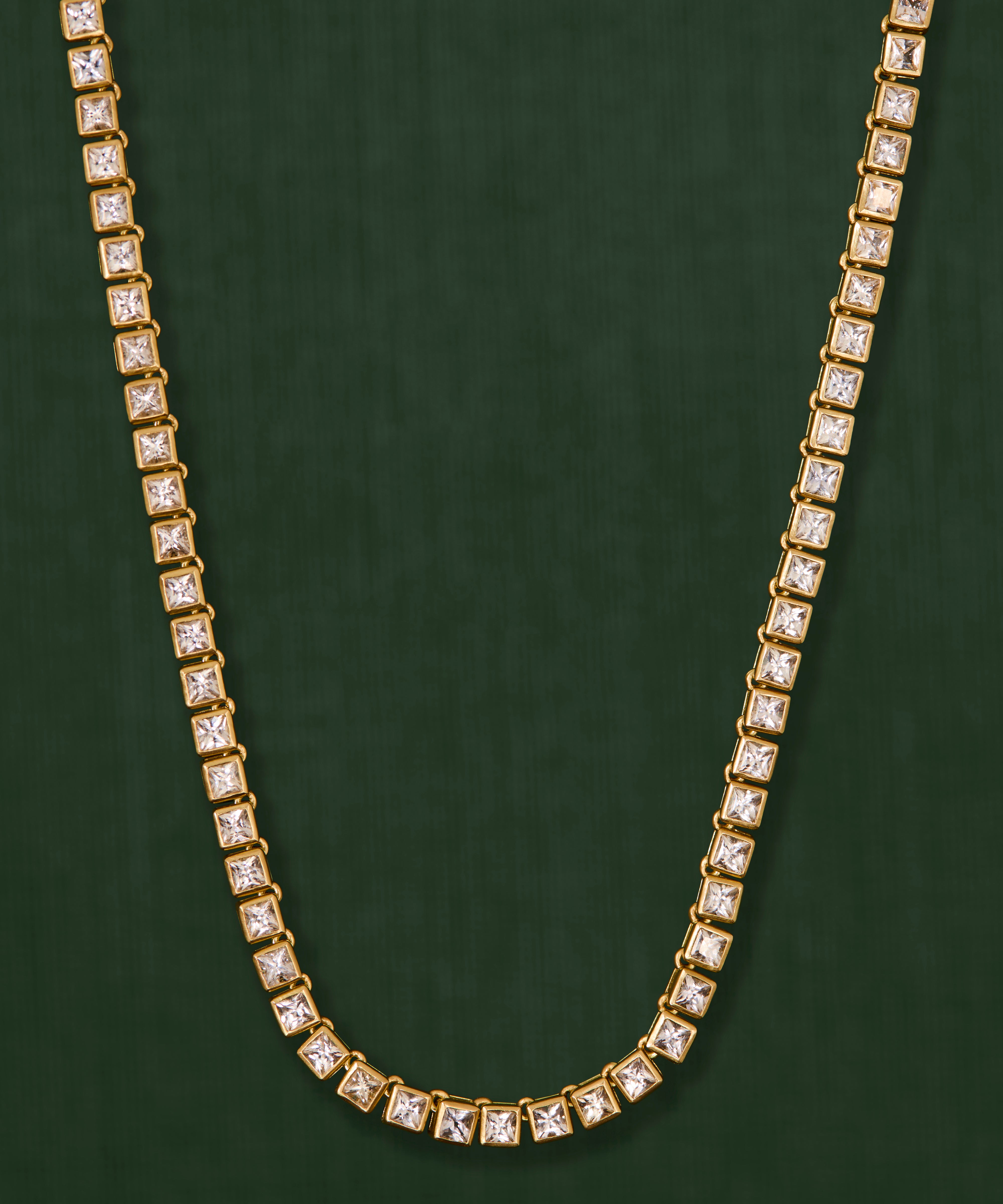 18K gold Sunlace necklace — handcrafted white sapphire gold necklace — artisan jewelry — Sun Rae