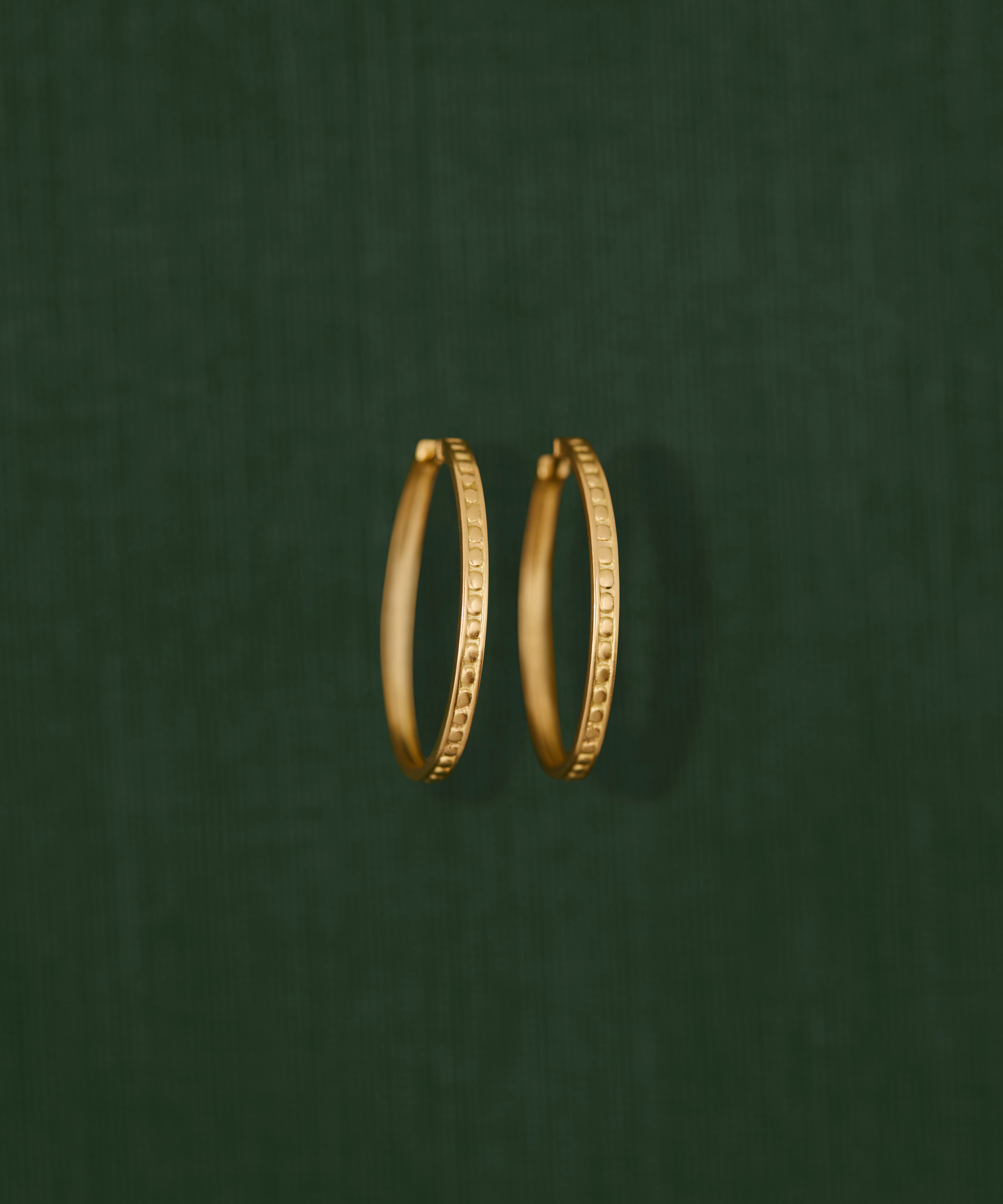 18K gold Sunseeker hoop earrings — handcrafted gold hoops — artisan jewelry Sri Lanka — Sun Rae
