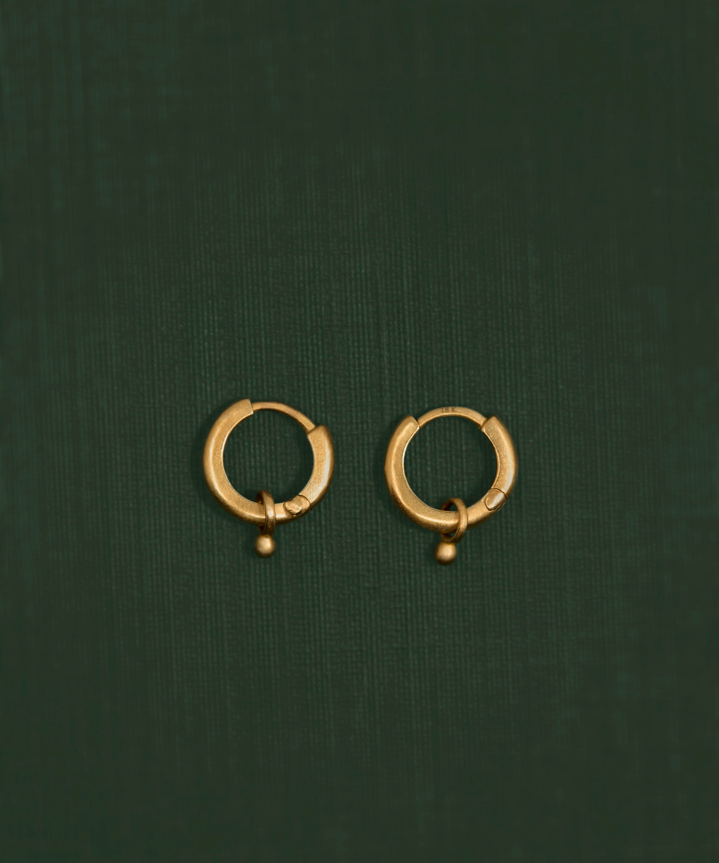 18K gold Surya huggie earrings — handcrafted gold huggies India inspired — Sun Rae