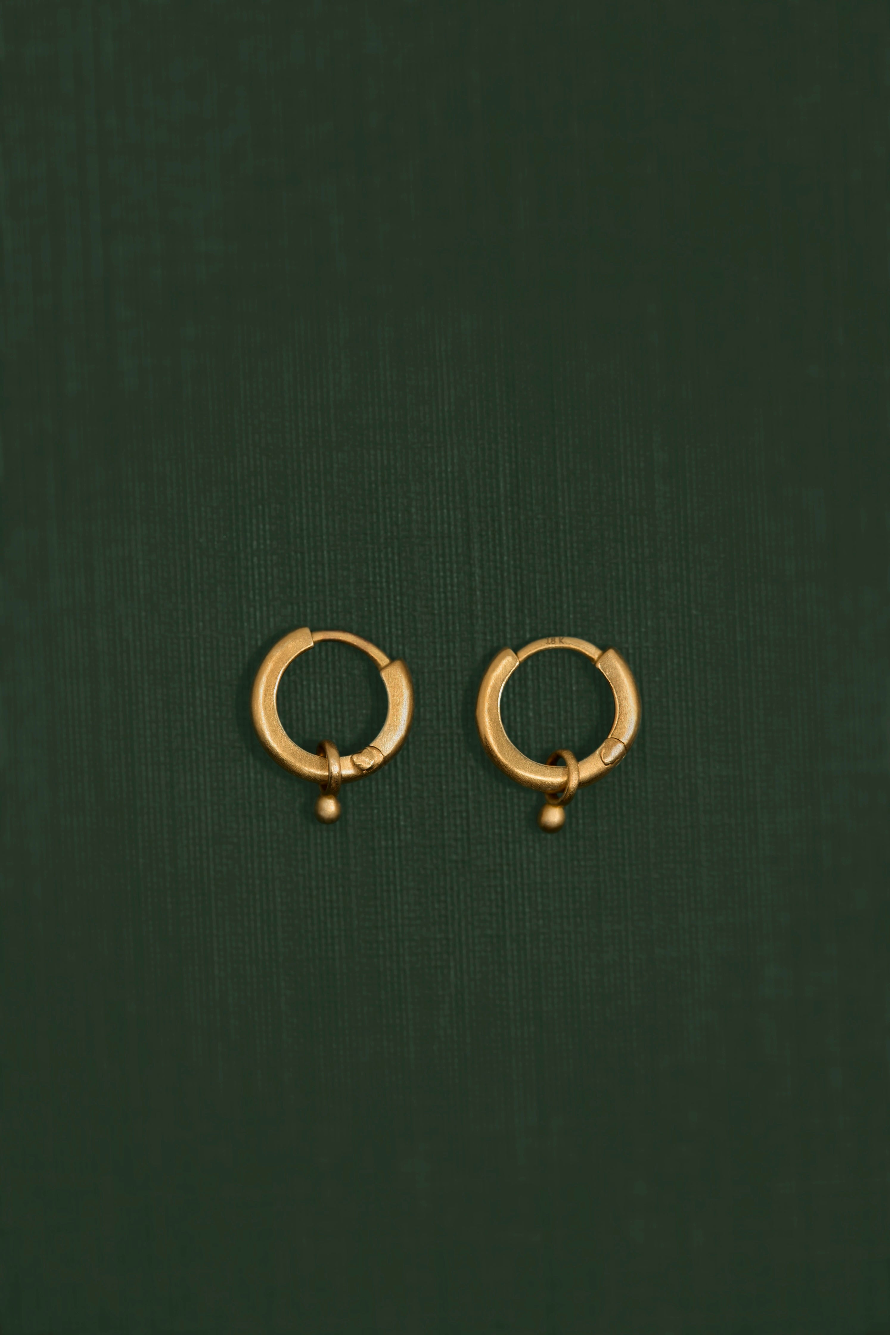 18K gold Surya huggie earrings — handcrafted gold huggies India inspired — Sun Rae