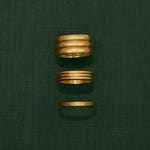 18K gold Trinity Collection — handcrafted minimalist gold ring — artisan jewelry — Sun Rae