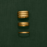 18K gold Trinity Collection — handcrafted minimalist gold ring — artisan jewelry — Sun Rae
