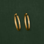 18K gold Trinity hoop earrings — handcrafted gold hoops — artisan jewelry — Sun Rae