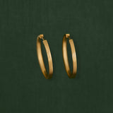 18K gold Trinity hoop earrings — handcrafted gold hoops — artisan jewelry — Sun Rae