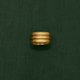 18K gold Trinity ring large — handcrafted statement gold ring — artisan jewelry — Sun Rae