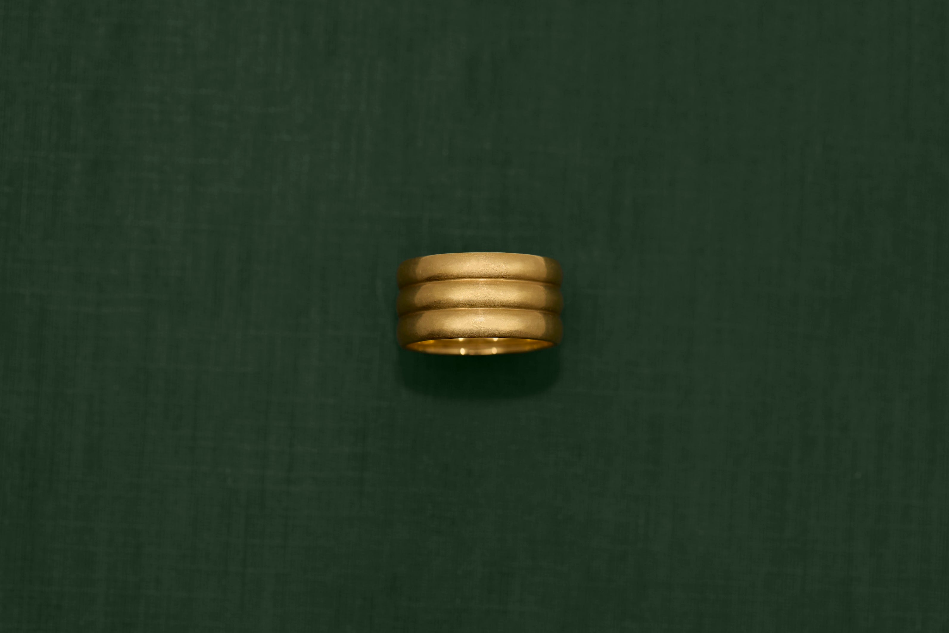 18K gold Trinity ring large — handcrafted statement gold ring — artisan jewelry — Sun Rae