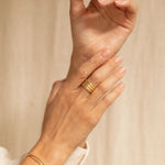 18K gold Trinity ring large — handcrafted statement gold ring — artisan jewelry — Sun Rae