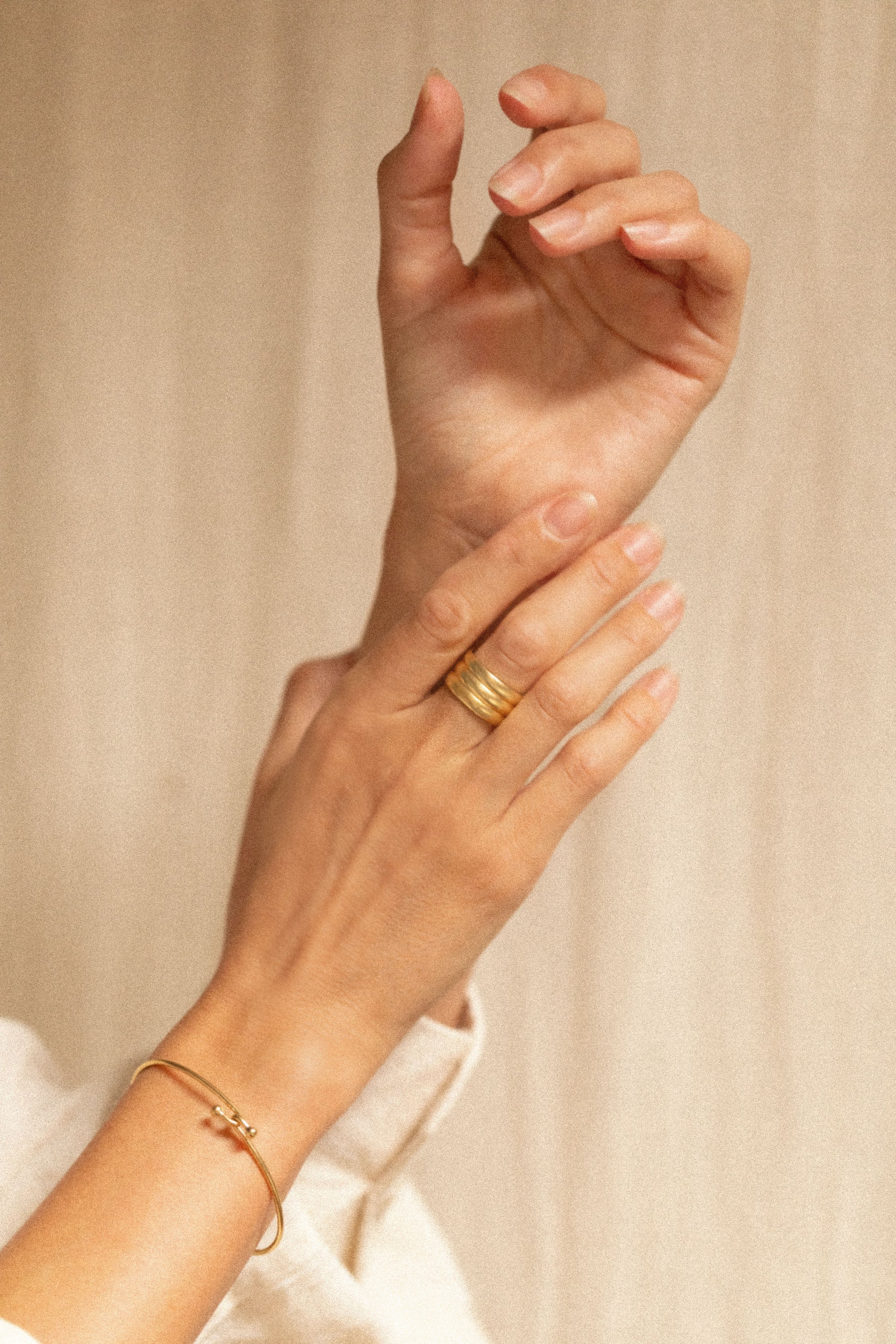 18K gold Trinity ring large — handcrafted statement gold ring — artisan jewelry — Sun Rae
