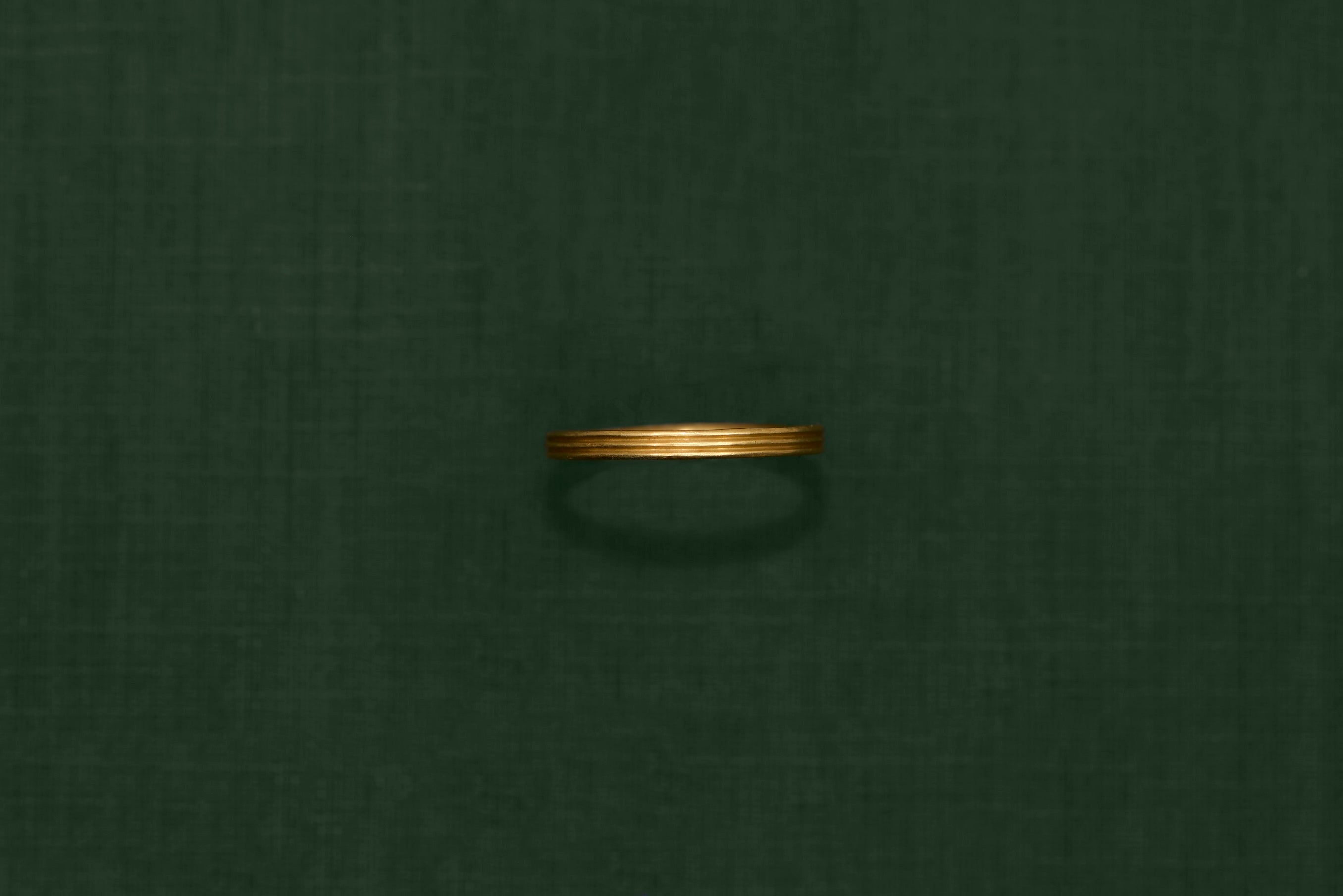 18K gold Trinity ring small — handcrafted minimalist gold ring — artisan jewelry — Sun Rae